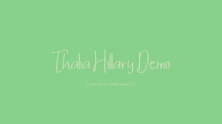Thalia Hillary Demo Font