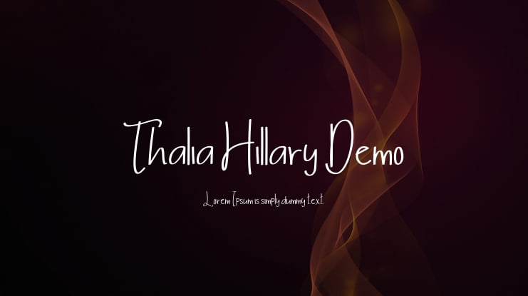 Thalia Hillary Demo Font