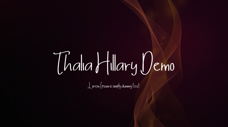 Thalia Hillary Demo Font