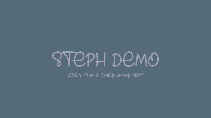Steph Demo Font