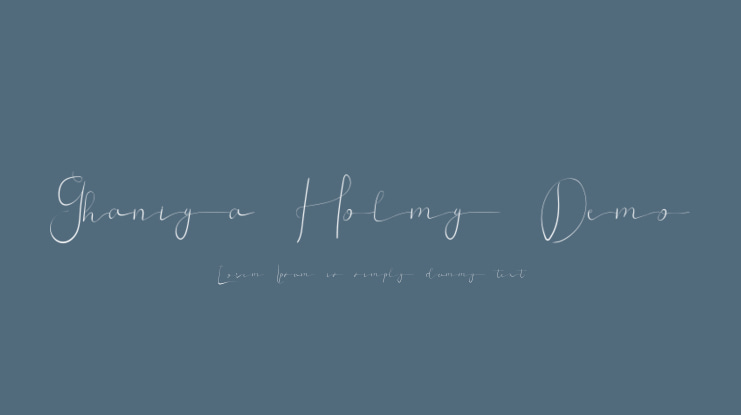 Ghaniya Holmy Demo Font