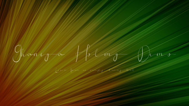 Ghaniya Holmy Demo Font