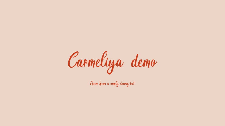 Carmeliya_demo Font