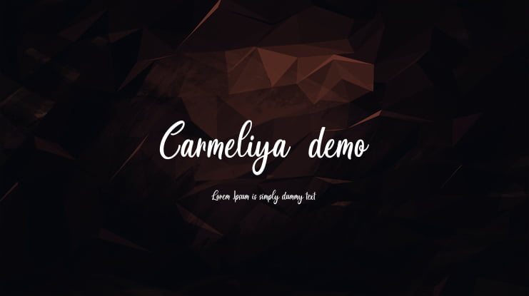 Carmeliya_demo Font