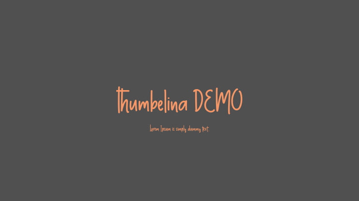 Thumbelina DEMO Font