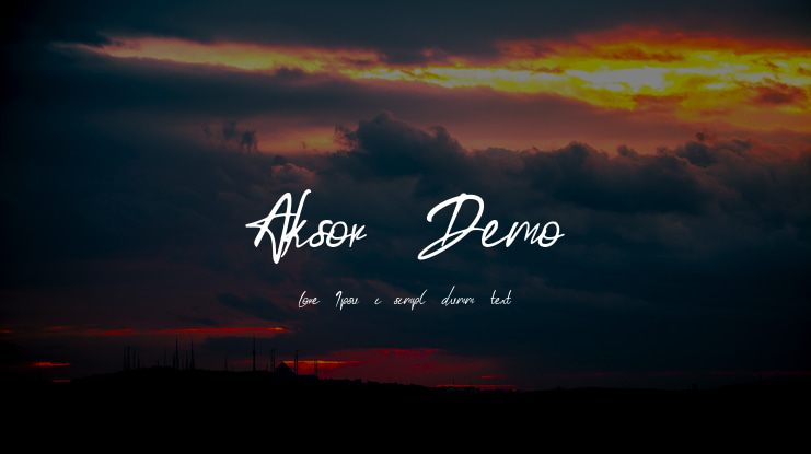 Aksoro Demo Font