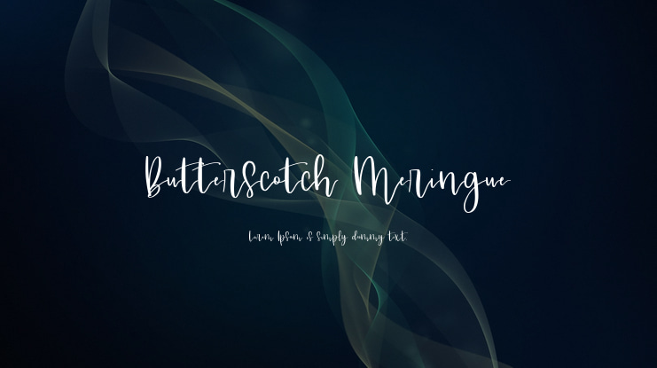 Butterscotch Meringue Font