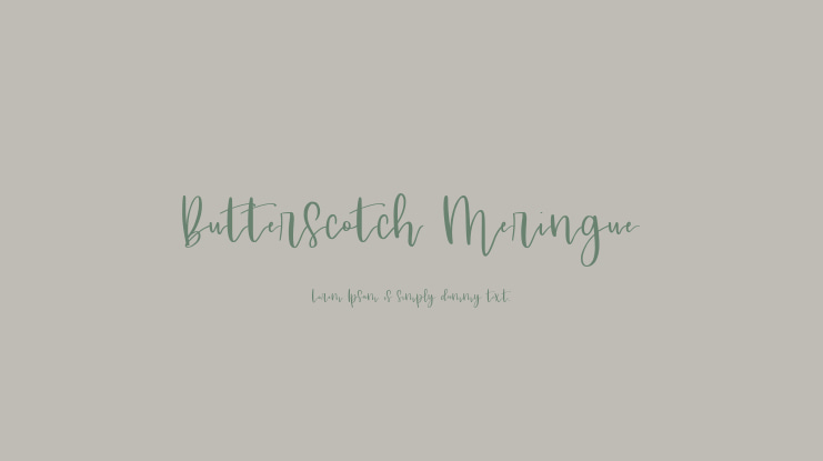 Butterscotch Meringue Font