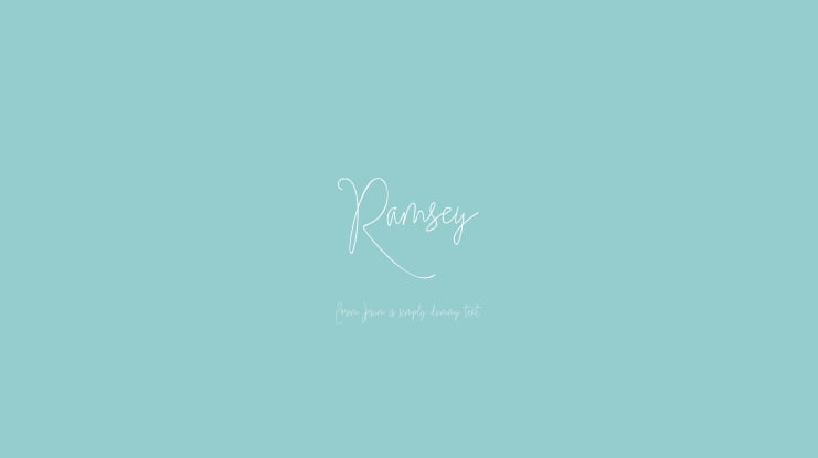 Ramsey Font : Download Free for Desktop & Webfont