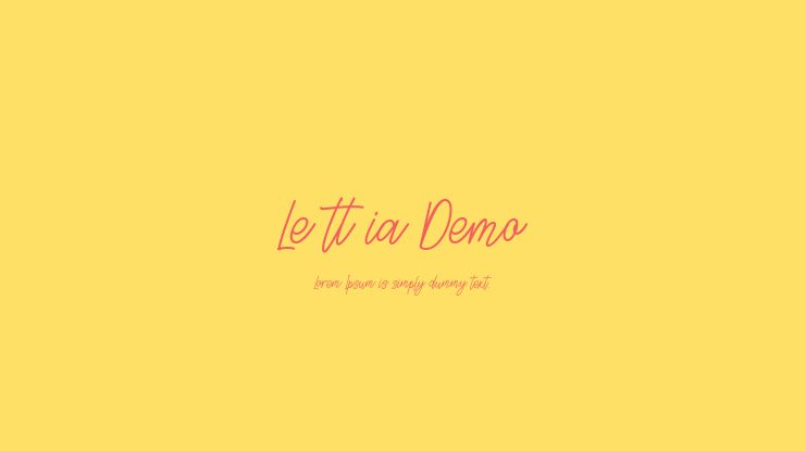 Lettia Demo Font