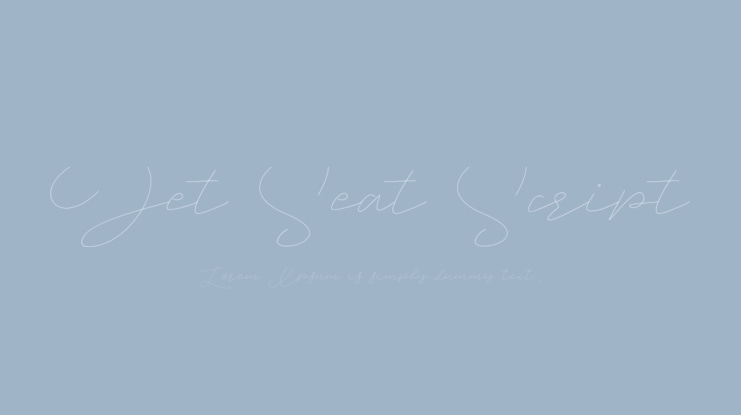 Jet Seat Script Font