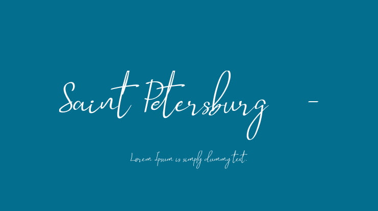 Saint Petersburg 2 - Font