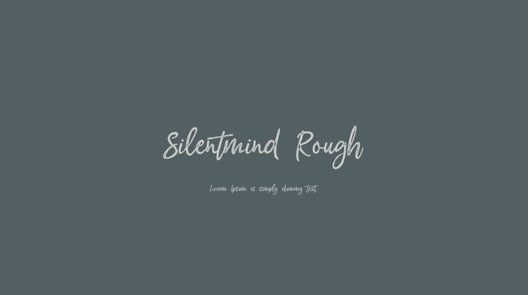 Silentmind Rough Font