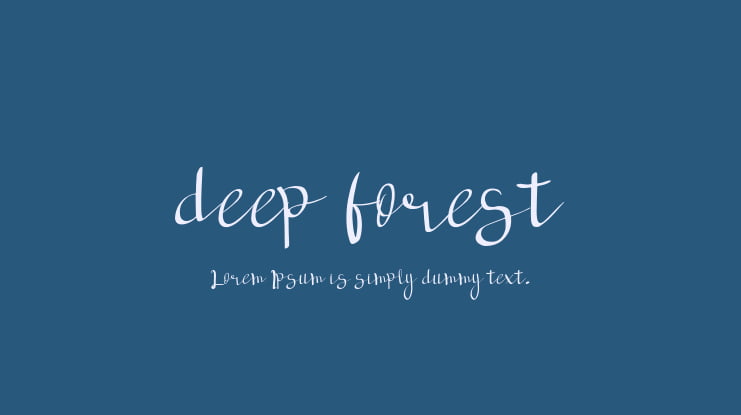 deep forest Font