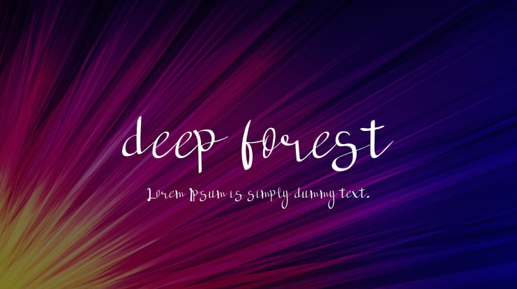 deep forest Font