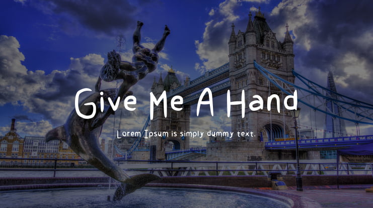 Give Me A Hand Font