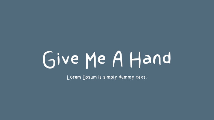 Give Me A Hand Font