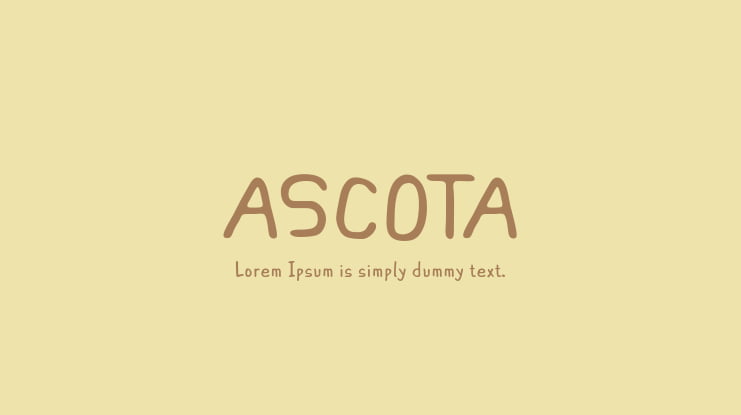 ASCOTA Font Family