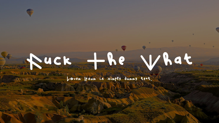 Fuck The What Font