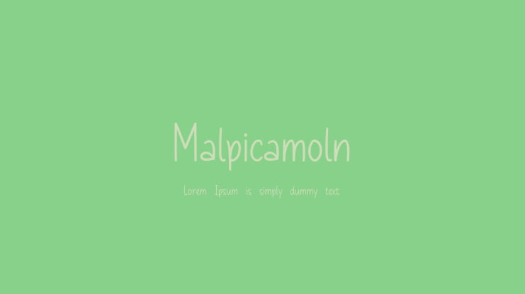 Malpicamoln Font