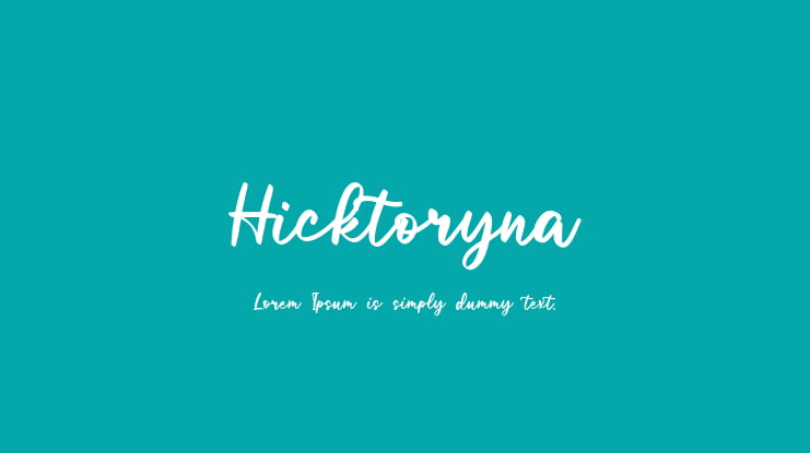 Hicktoryna Font