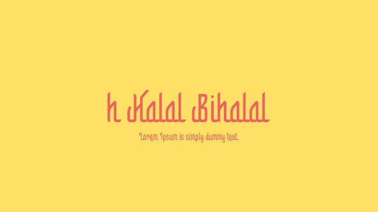 h Halal Bihalal Font