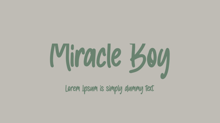 Miracle Boy Font