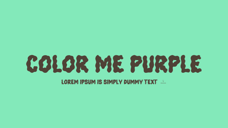 Color Me Purple Font