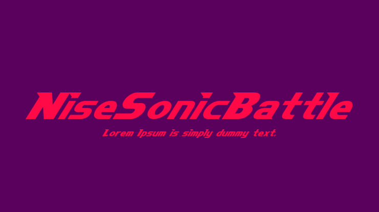 NiseSonicBattle Font