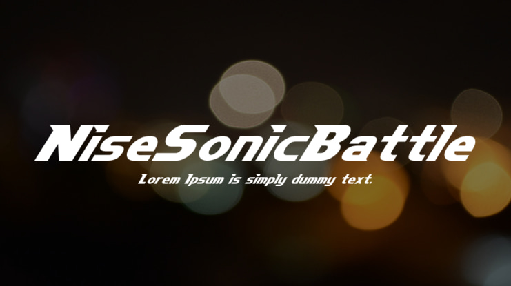 NiseSonicBattle Font