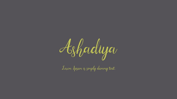 Ashadiya Font