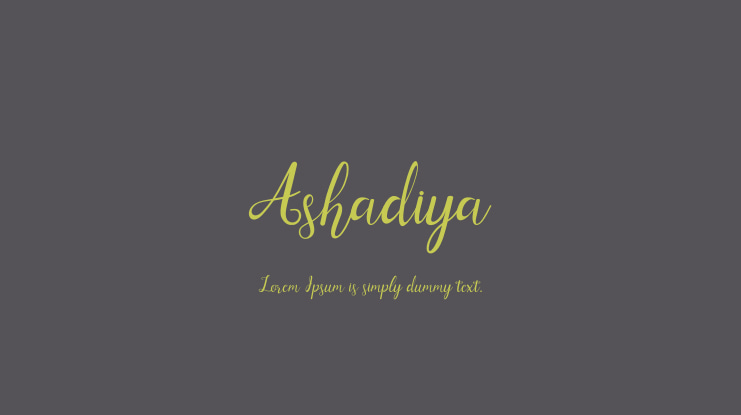 Ashadiya Font