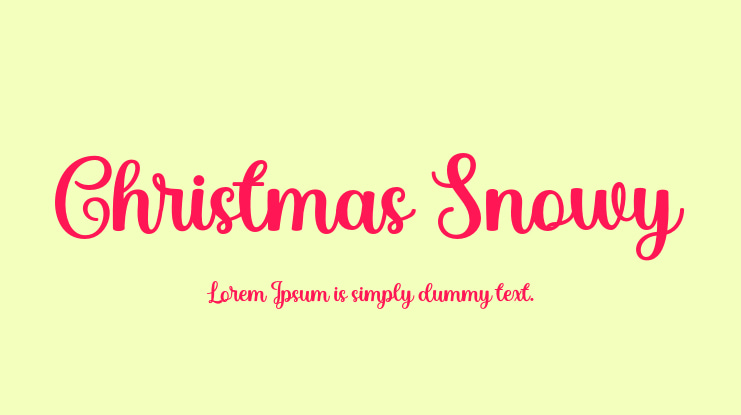 Christmas Snowy Font