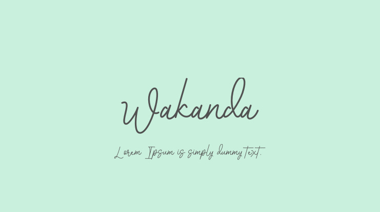 Wakanda Font