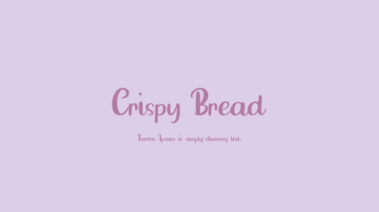 Crispy Bread Font