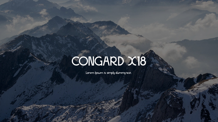 CONGARD X18 Font