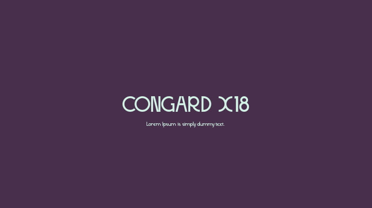 CONGARD X18 Font