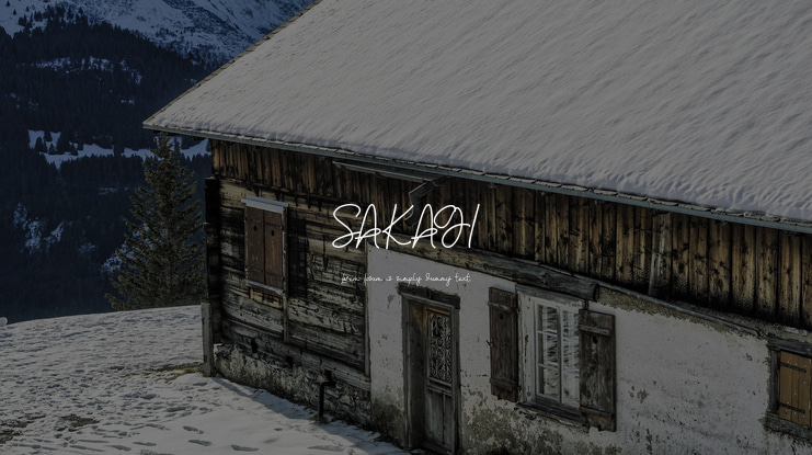 SAKAGI Font