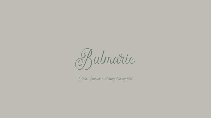 Bulmarie Font