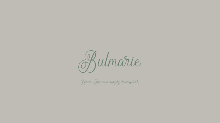 Bulmarie Font
