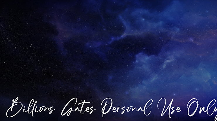 Billions Gates Personal Use Only Font