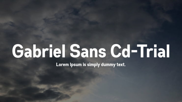 Gabriel Sans Cd-Trial Font Family