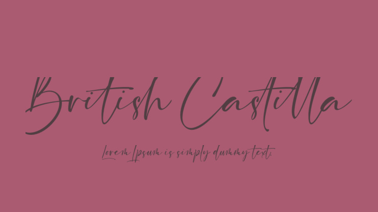 British Castilla Font