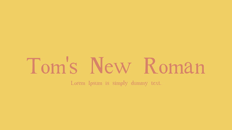 Tom's New Roman" Font Family