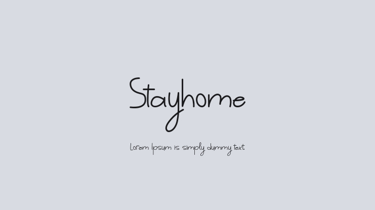 Stayhome Font