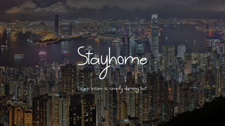 Stayhome Font