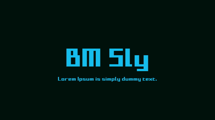BM Sly Font