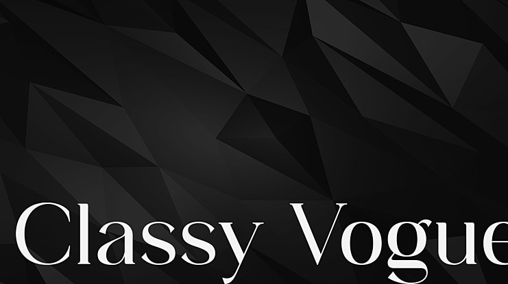 Classy Vogue Font