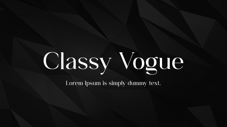 Classy Vogue Font