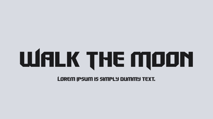 Walk The Moon Font Family